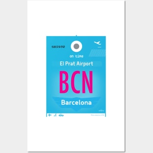 BCN Barcelona airport code Posters and Art